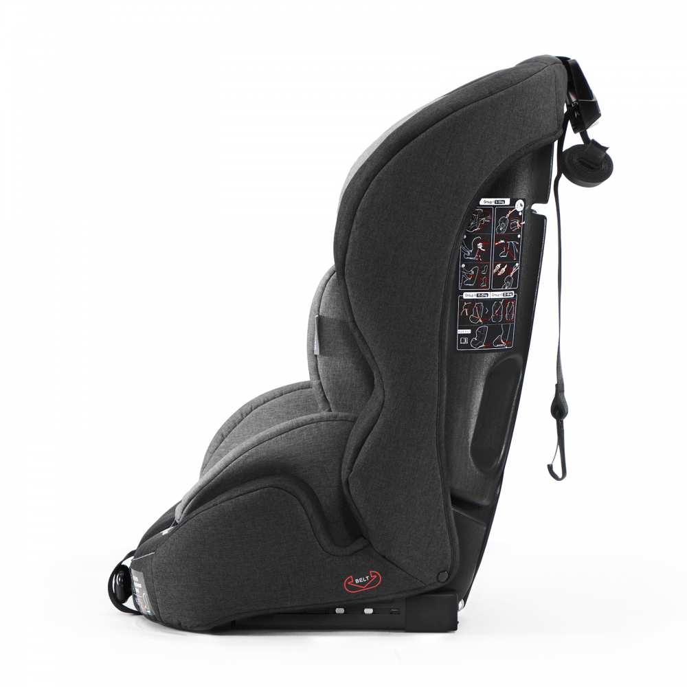 haspel Verslijten Nadenkend Kinderkraft Safety-Fix Group 1/2/3 ISOFIX Car Seat | Black/Grey 