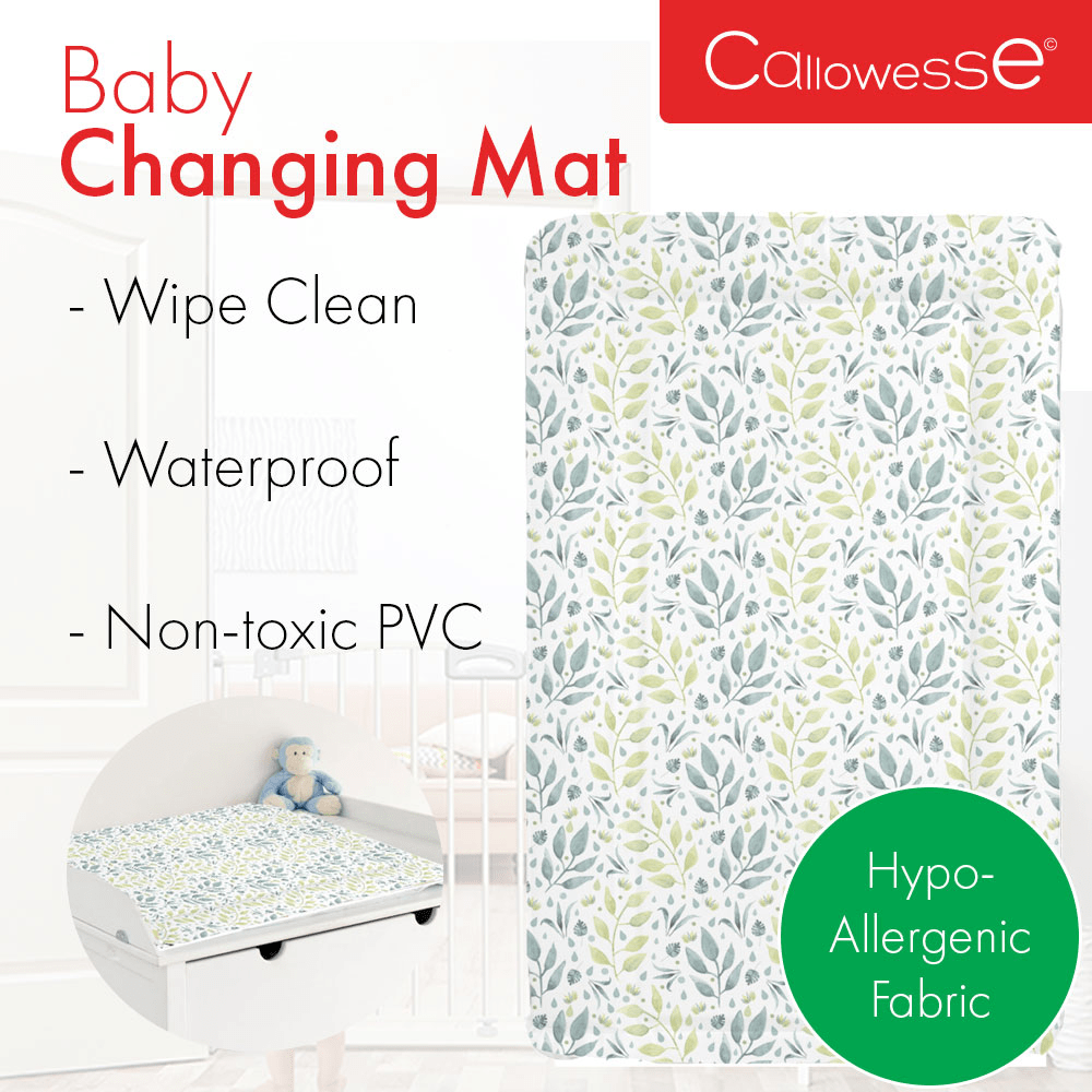 Callowesse Baby Changing Mat - Pastel Leaves