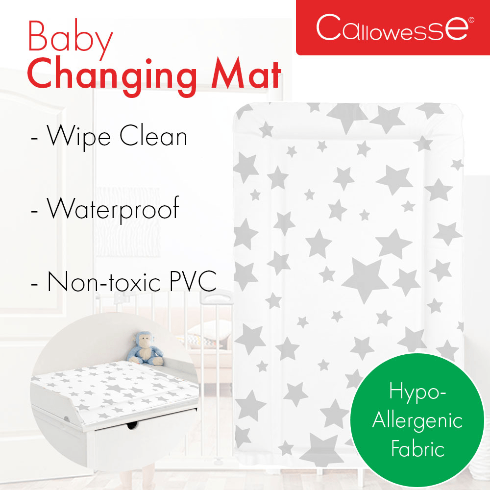 Callowesse Baby Changing Mat - Grey Stars