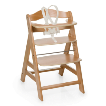 Hauck Alpha Wooden Highchair Natural BabyMonitorsDirect