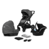 Kinderkraft Prime Lite 3 in 1 Travel System - Black