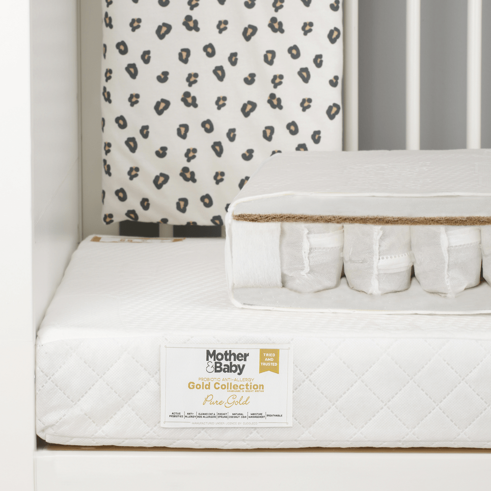 Photos - Bed Linen Pure Mother & Baby Mother&Baby  Gold Anti Allergy Coir Pocket Sprung Cot Ma 