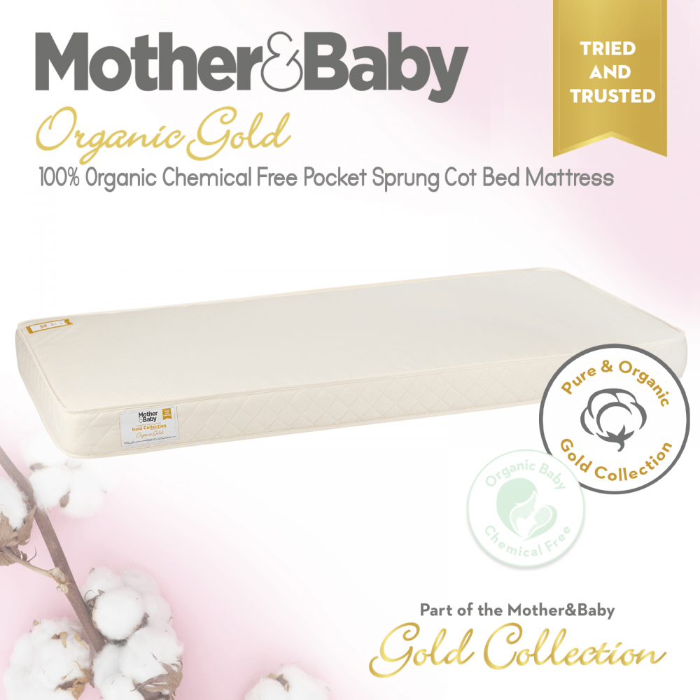 Mother&Baby Organic Gold Chemical Free Cot Bed Mattress