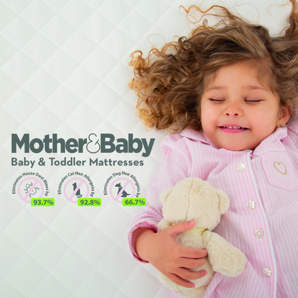 Mother&Baby Pure Gold Anti Allergy Coir Pocket Sprung Cot Mattress 120x60cm