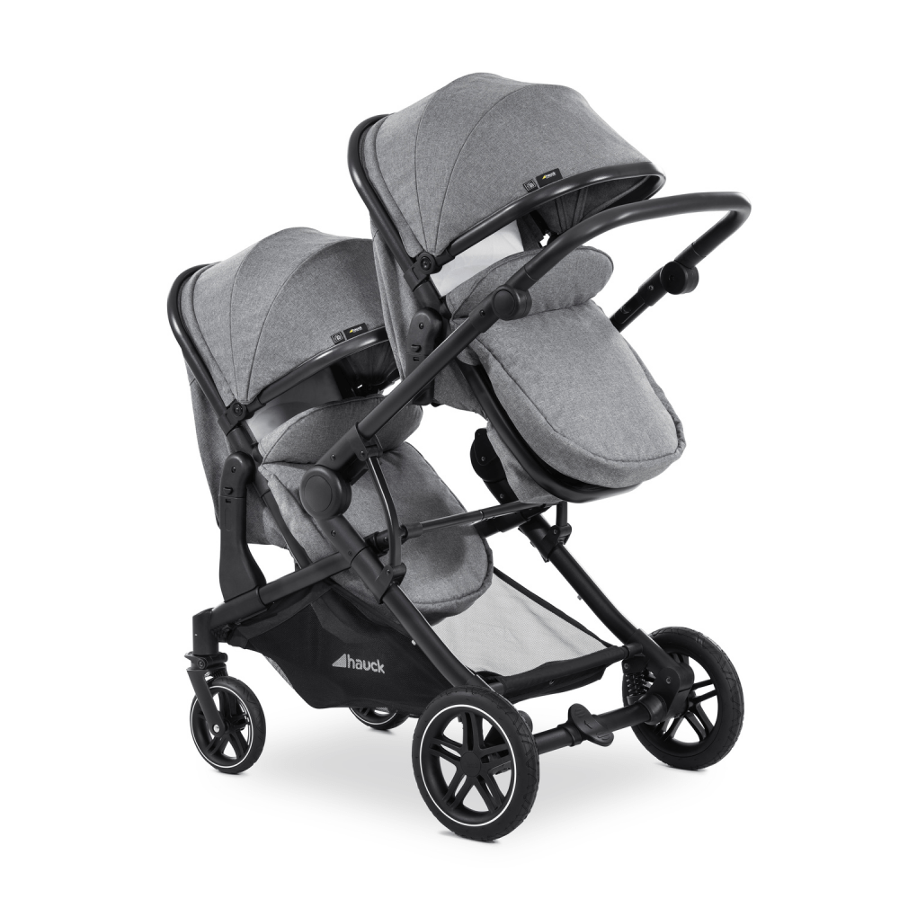 Hauck Atlantic Twin Pushchair, Grey, Stroller