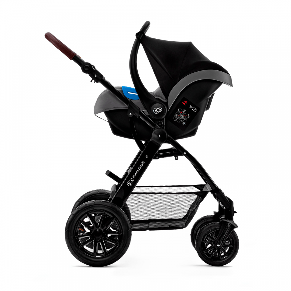 Kinderkraft Moov 3 in 1 Travel System Grey Carrycot Stroller