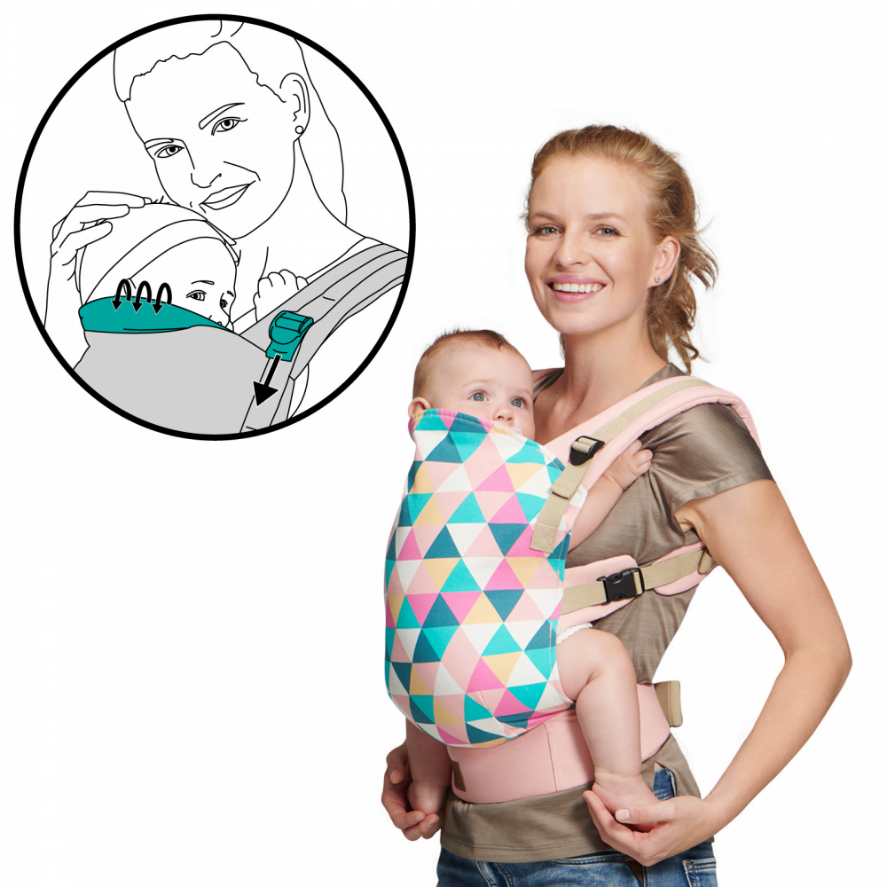 Kinderkraft Nino Baby Carrier Pink Baby Sling Baby Holder Travel
