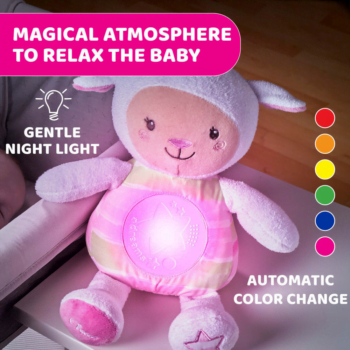 Chicco First Dreams Lullaby Sheep Night Light Projector - Pink