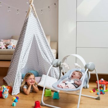 Chicco Relax and Play Swing - Cool Grey