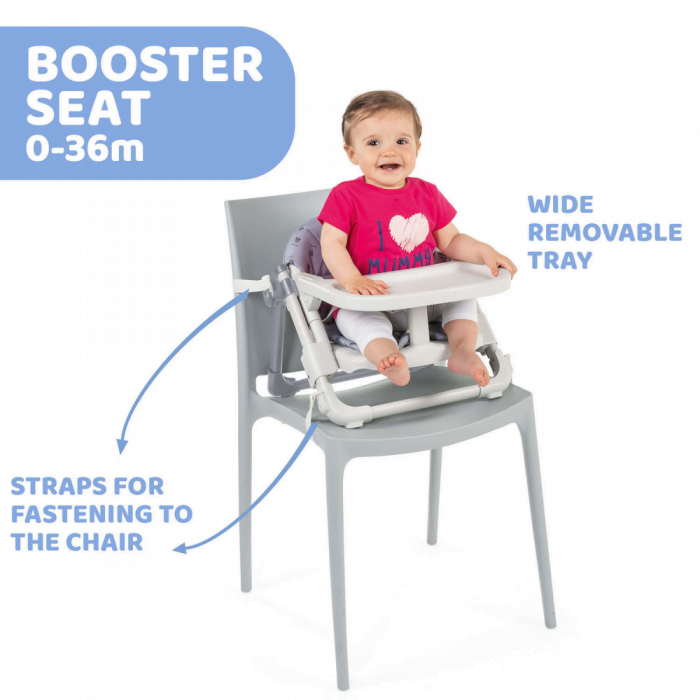 Chicco Chairy Booster Seat - Bunny (Grey)