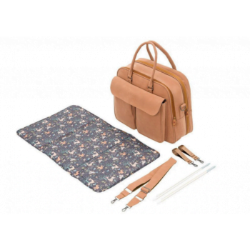 Bizzi Growin Vegan Leather Pod Travel Changing Bag Beige
