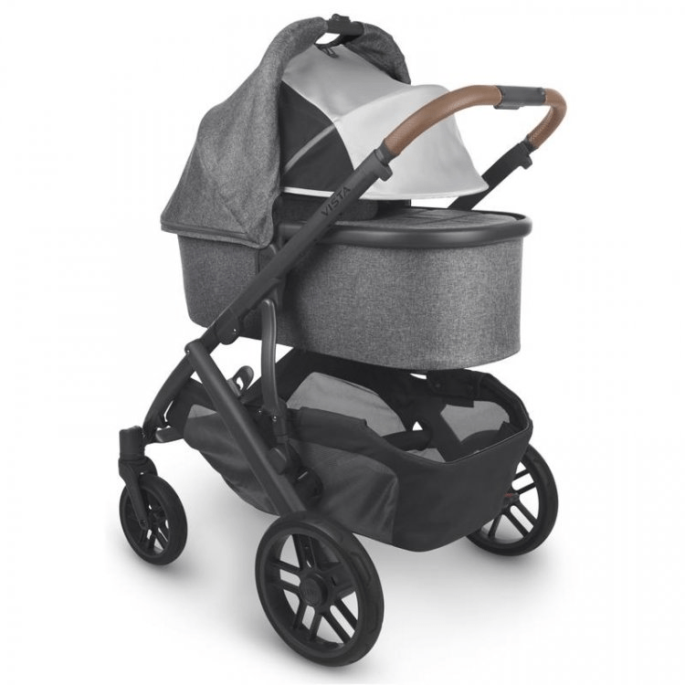 UppaBaby Vista V2 Greyson Pushchair Charcoal Melange Saddle Leather