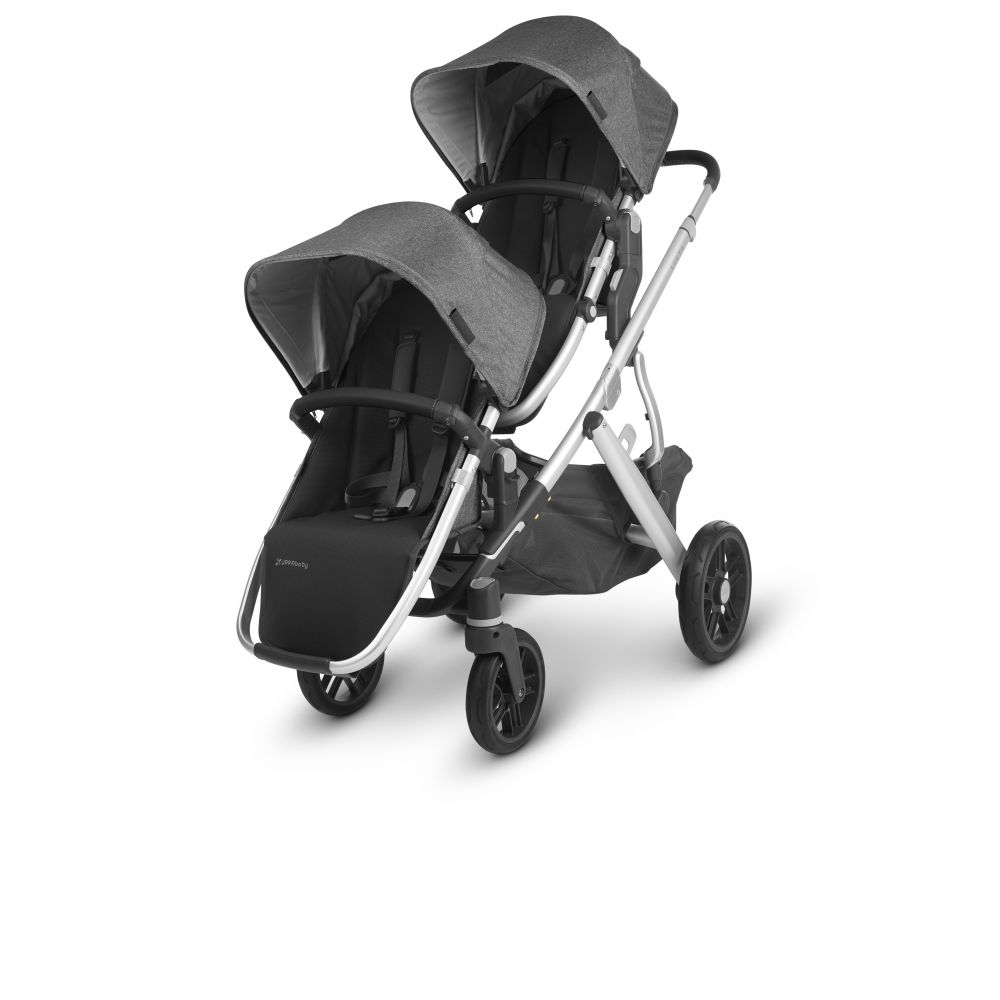 UppaBaby Vista V2 Rumble Seat - Jordan - Black-Grey Melange/ Black Leather