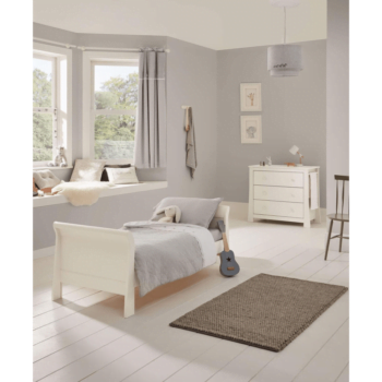 Mia 2 Piece Nursery Set with Cot Bed Dresser White