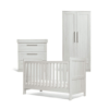 Mamas & Papas Atlas Cotbed, Dresser & Wardrobe - Grey Grain