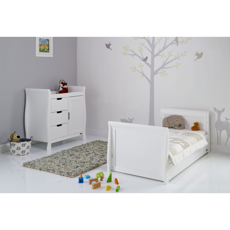 Obaby Stamford Classic Sleigh 2 Piece Room Set - White