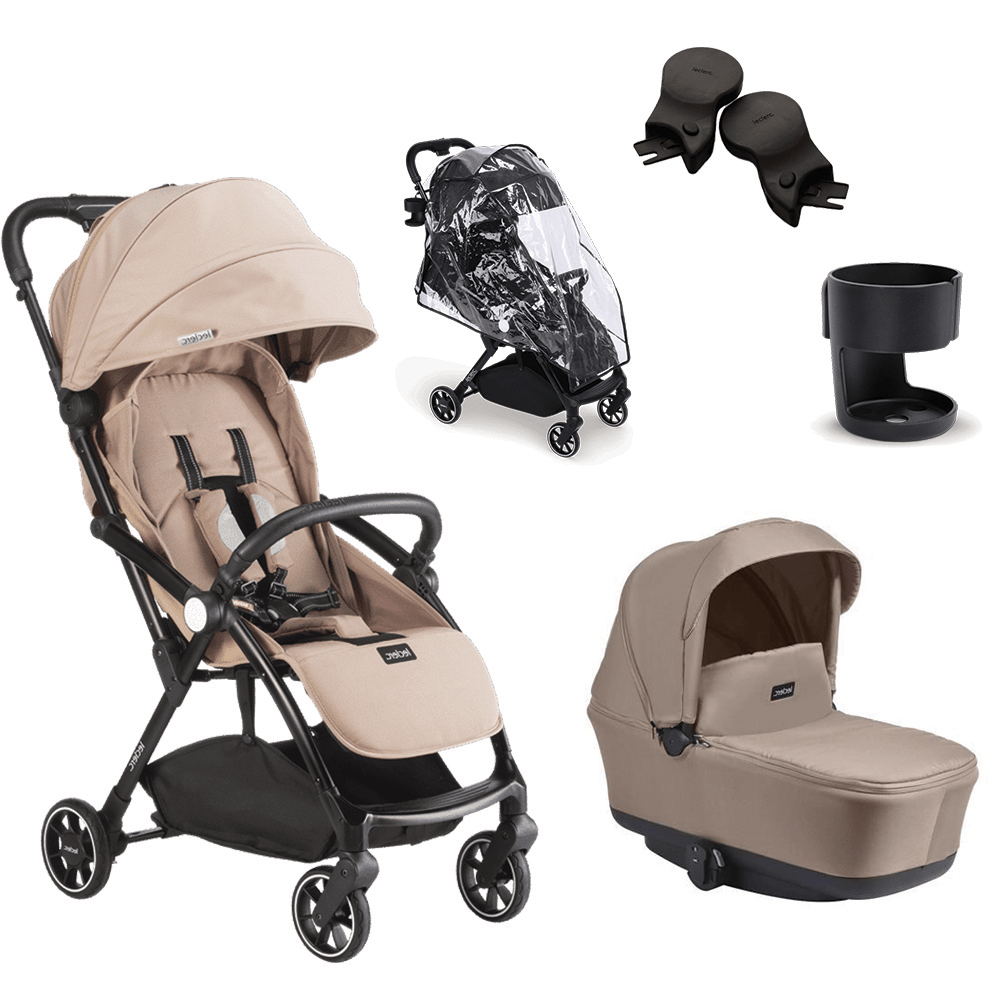 Photos - Pushchair Leclerc Leclerc Baby MagicFold Plus Auto-Fold Stroller Bundle - Sand BSR13