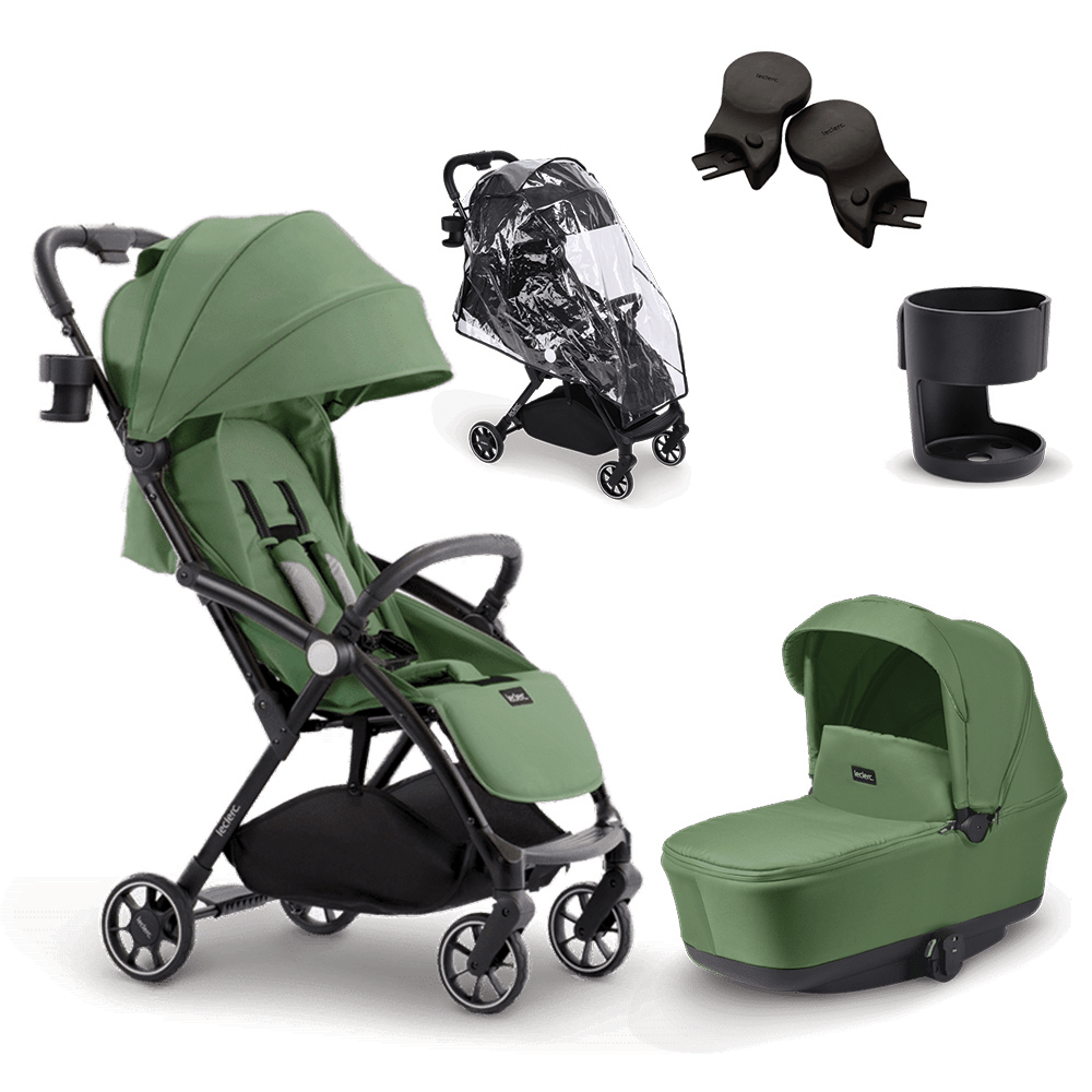 Leclerc Baby MagicFold Plus Auto-Fold Stroller Bundle - Green from Baby Monitors Direct