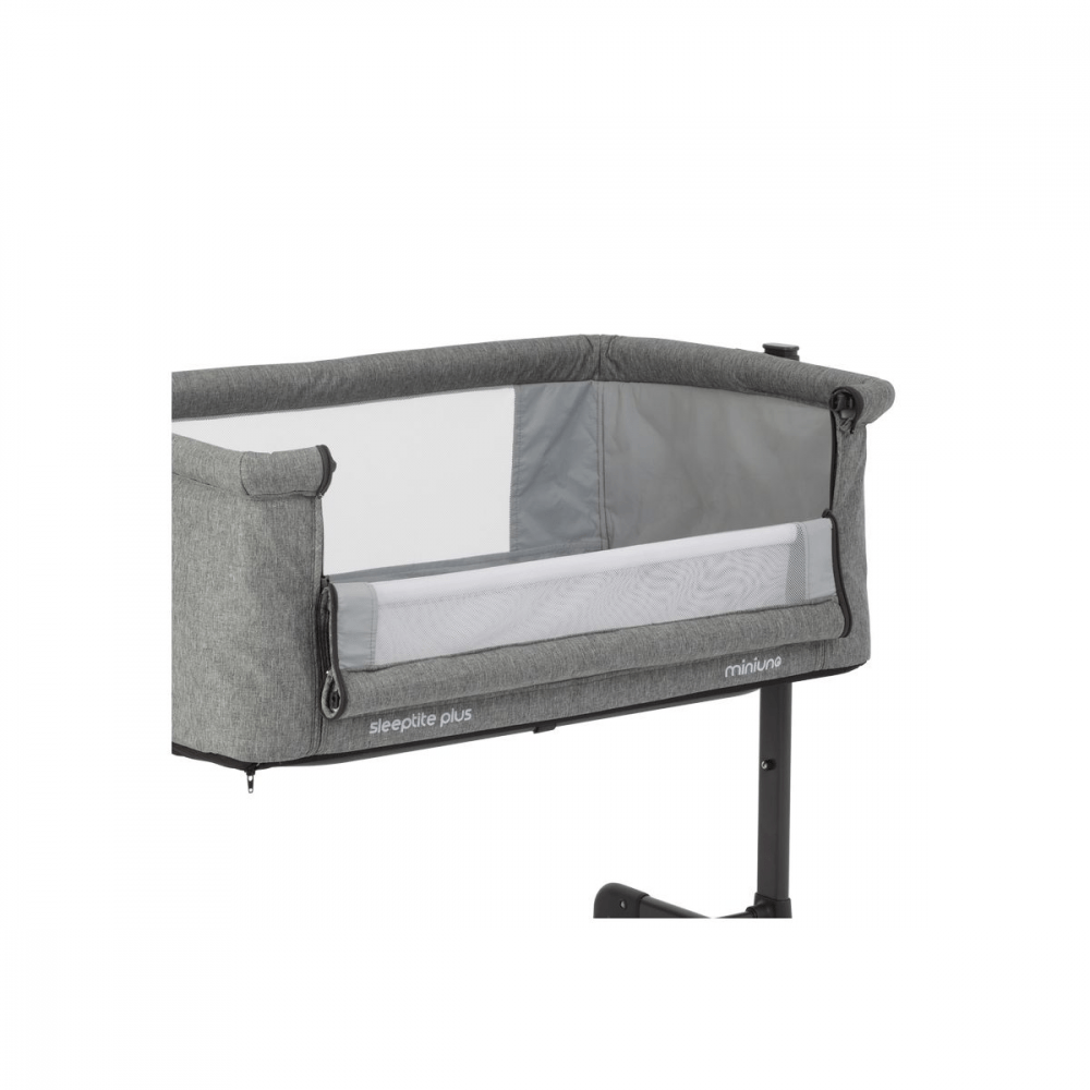 MiniUno Sleeptite Plus Co Sleeper Crib Grey Melange