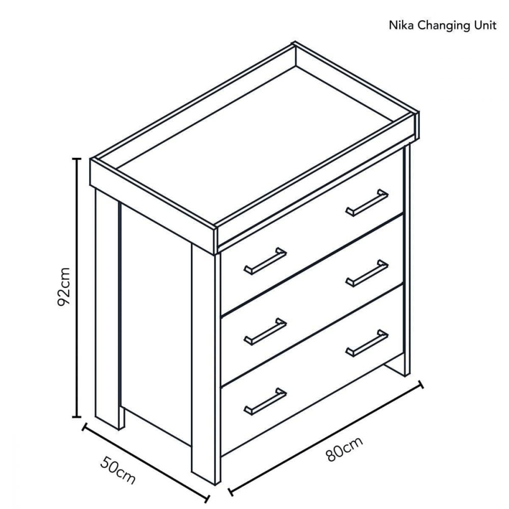 Nika 2 Piece Room Set & Under Drawer - White Wash