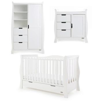 Obaby Stamford Luxe 3 Piece Room Set - White