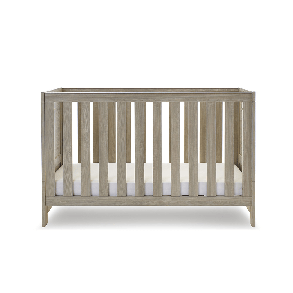 Obaby Nika Cot Bed & Under Drawer - Grey Wash