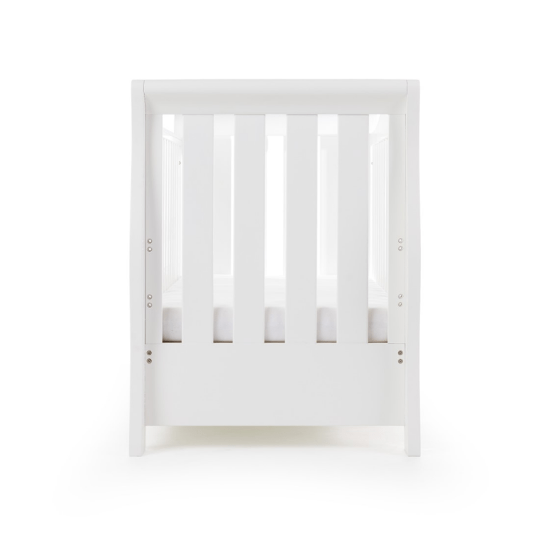 Obaby Stamford Luxe Sleigh Cot Bed - White