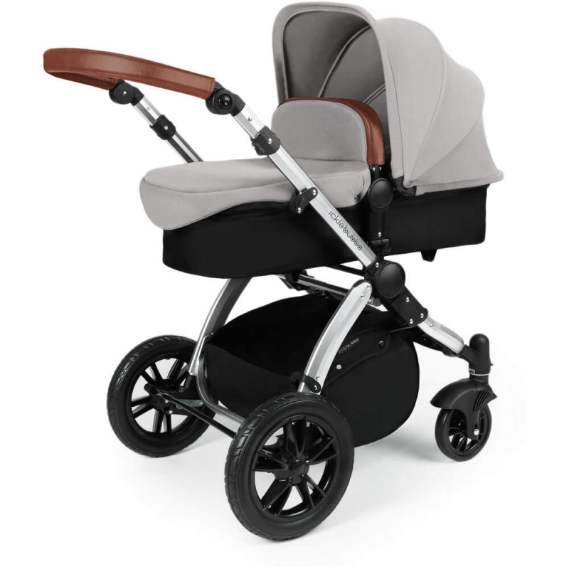 Ickle Bubba Stomp V3 i-Size Travel System with ISOFIX Base - Silver On Silver Frame - Image 2