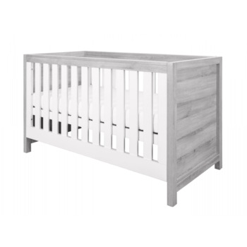 Tutti Bambini Modena Cot Bed - Grey Ash and White