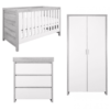 Tutti Bambini Modena 3 Piece Room Set - Grey Ash and White