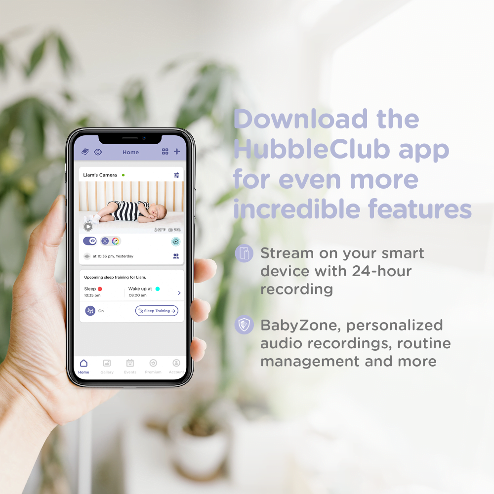 Hubble Nursery Pal Glow Smart WiFi + 5" Baby Monitor