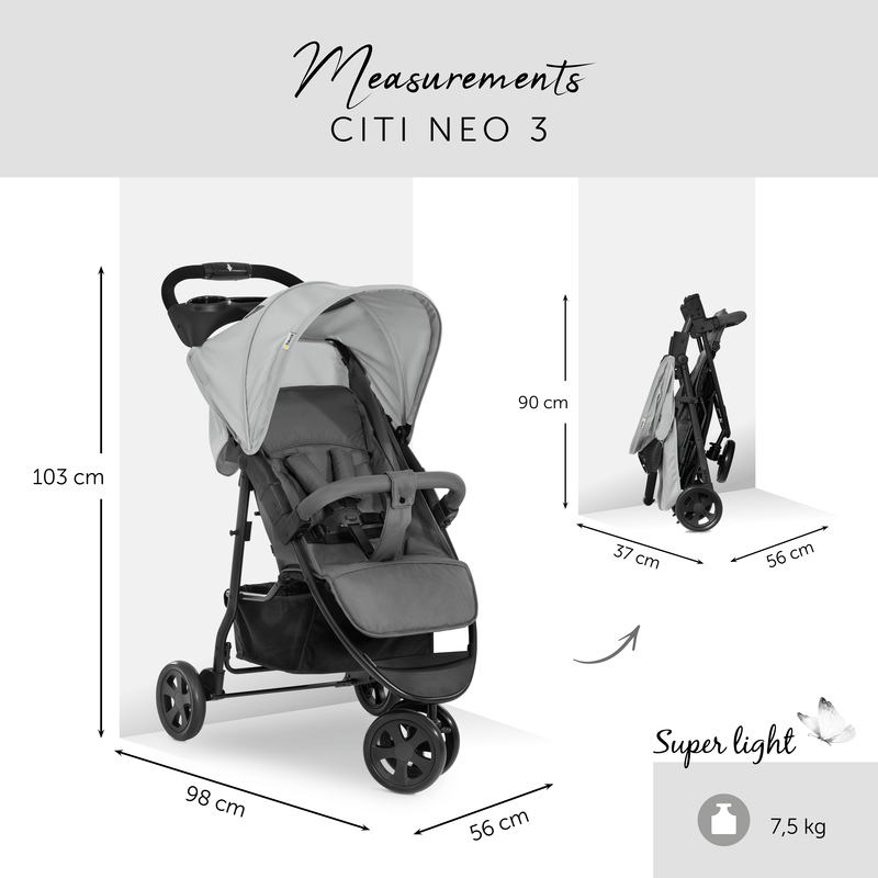 Hauck Citi Neo 3 Pushchair - Grey