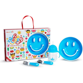 Munchkin Be Happy Toddler Dining Set - Blue
