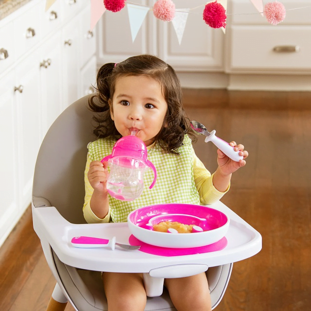 Munchkin Be Happy Toddler Dining Set - Pink