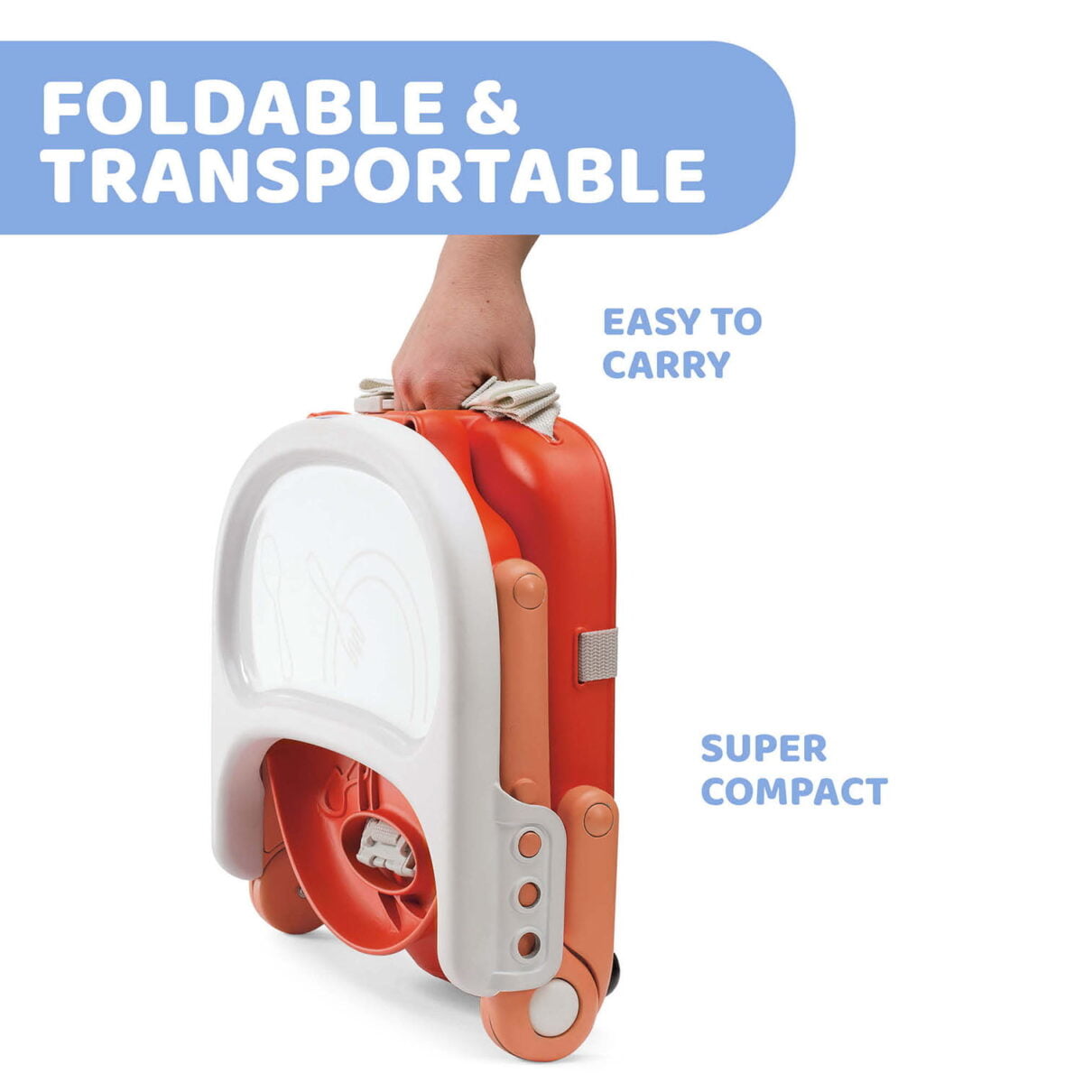 Chicco Pocket Snack Booster Seat - Poppy Red - Image 2