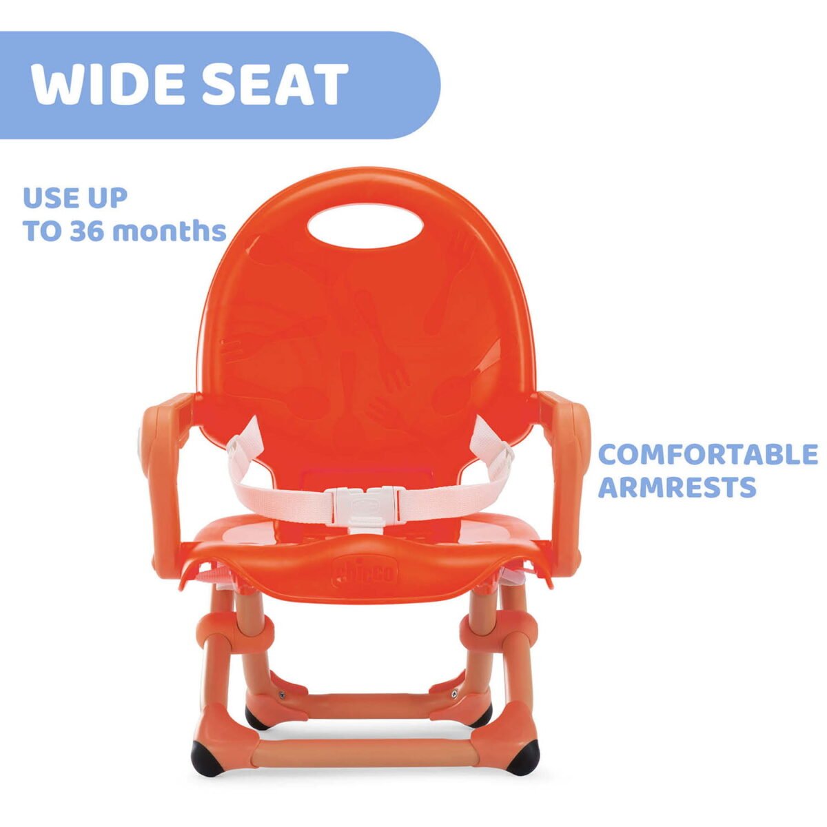Chicco Pocket Snack Booster Seat - Poppy Red - Image 3
