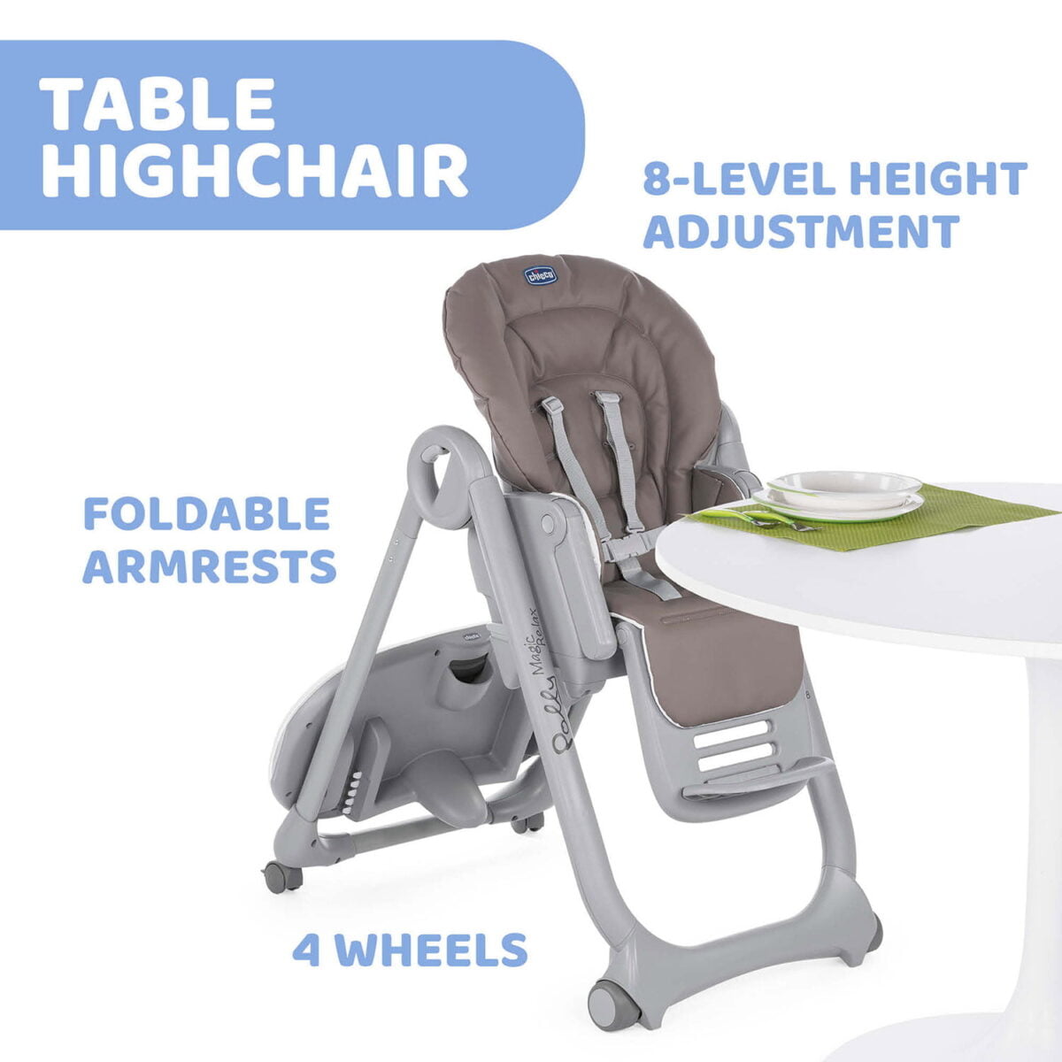 Chicco Polly Magic Relax Highchair - Cocoa - Image 5