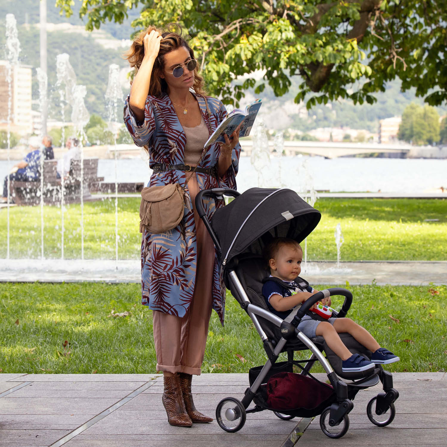 Chicco Goody Plus Stroller Black Re Lux BabyMonitorsDirect
