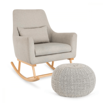Tutti Bambini Oscar Rocking Chair & Pouffe Set – Pebble
