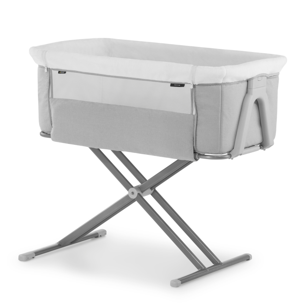 Image of Hauck Face to Me 2 Bedside Crib - Melange Grey