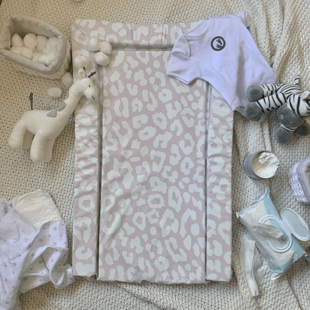 Obaby Changing Mat - Leopard Print Pink