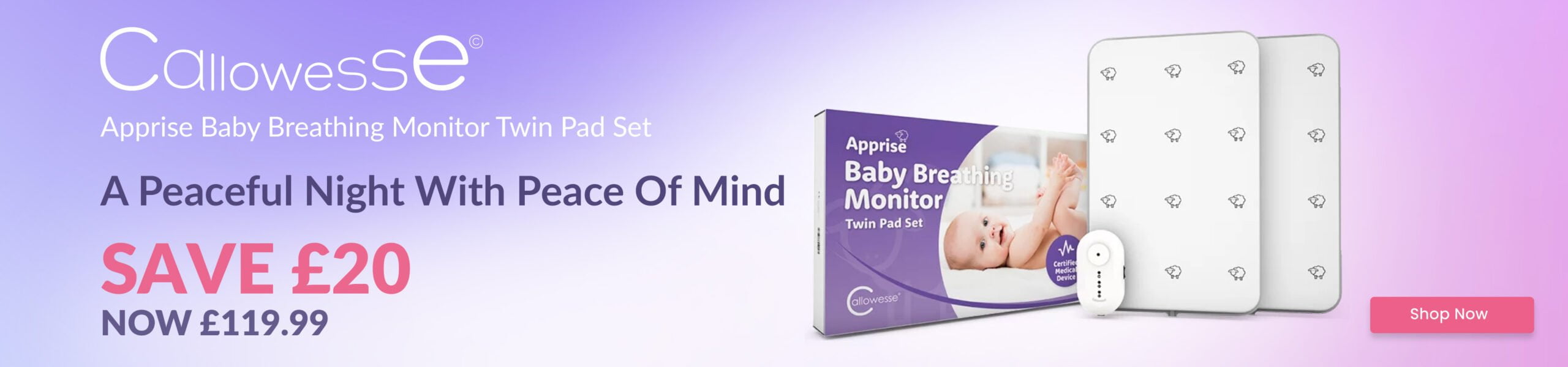 Apprise Baby Breathing Monitor Twin pad