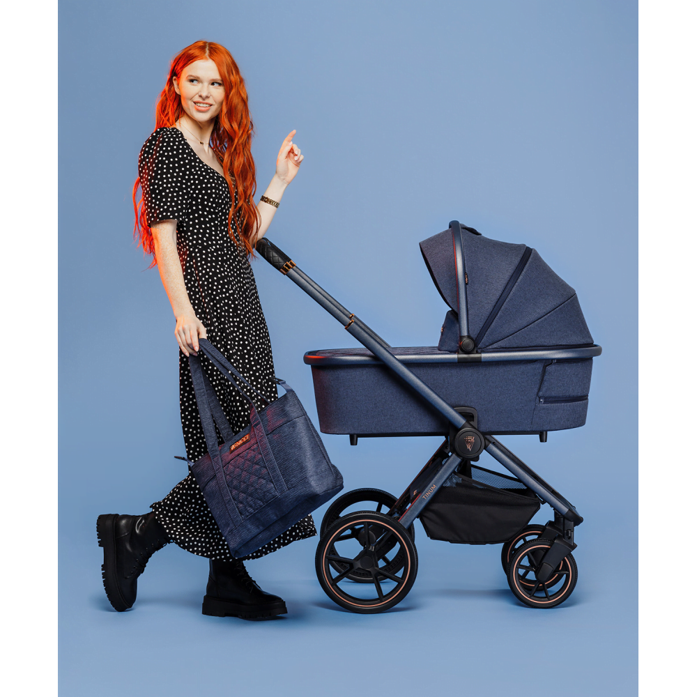 Venicci Tinum Special Edition 3 in 1 Travel System - Stylish Navy (10 Piece Bundle)