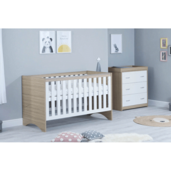 Babymore Veni 2 Piece Room Set - Oak White
