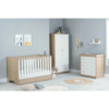 Babymore Veni 3 Piece Room Set with Drawer - Oak White