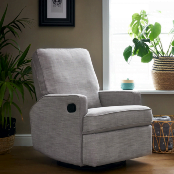 Obaby Madison Swivel Glider Recliner Chair - Pebble