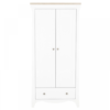 Cuddleco Clara Double Wardrobe - Satin White/Driftwood Ash