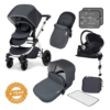 Ickle Bubba Stomp V4 i-Size Travel System With ISOFIX Base - Blueberry Chrome