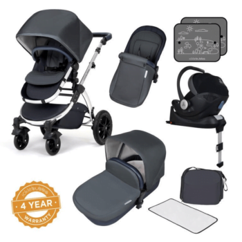 kinderkraft xmoov 3 in 1 travel system grey