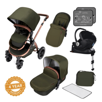 kinderkraft xmoov 3 in 1 travel system grey